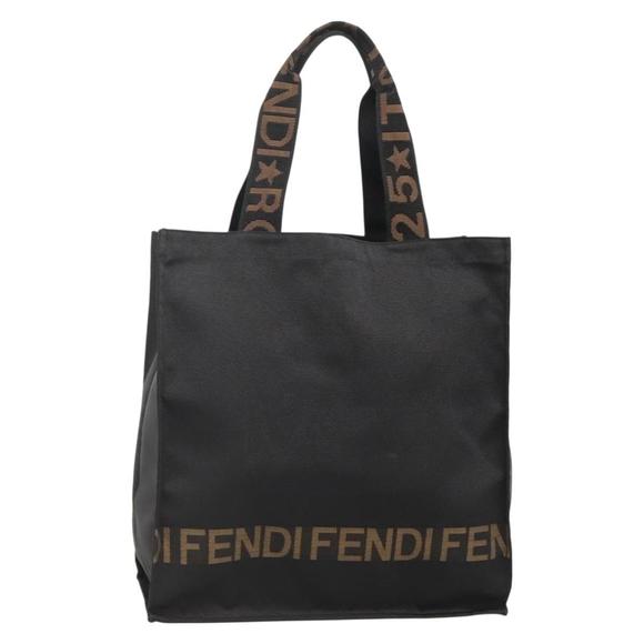 FENDI Tote Bag Black Gold Auth 137668 - Picture 1 of 16